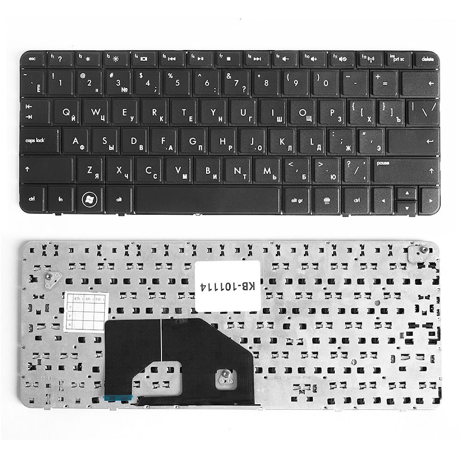Клавиатура для ноутбука HP Mini 210-1000 Series. Плоский Enter. Черная, без рамки. PN: MP-09M63US6920, SN6101-2BA.