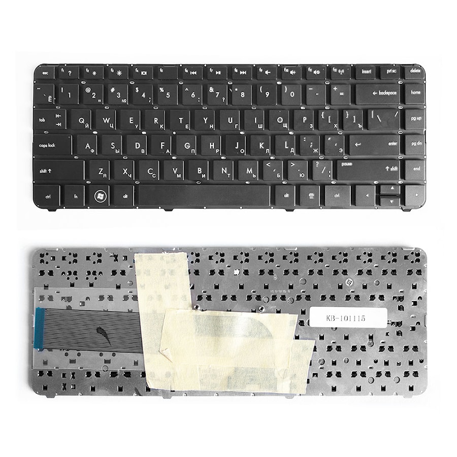 Клавиатура для ноутбука HP Pavilion DV4-3000, DV4-3100, DV4-3200 Series. Плоский Enter.Черная, без рамки. PN: Z.N6JUF.00R, MP-10N33SU-6886.