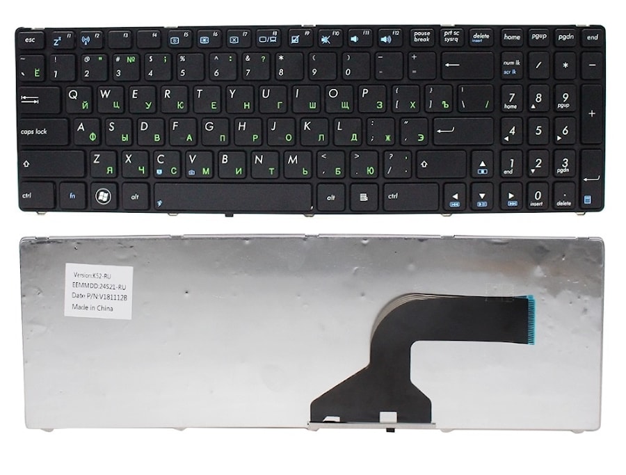 Клавиатура для ноутбука Asus G51,G53, G72, G73 Series. PN: 04GNV33KND00-3, 9J.N3J82.J1K, 0KN0-E03ND03