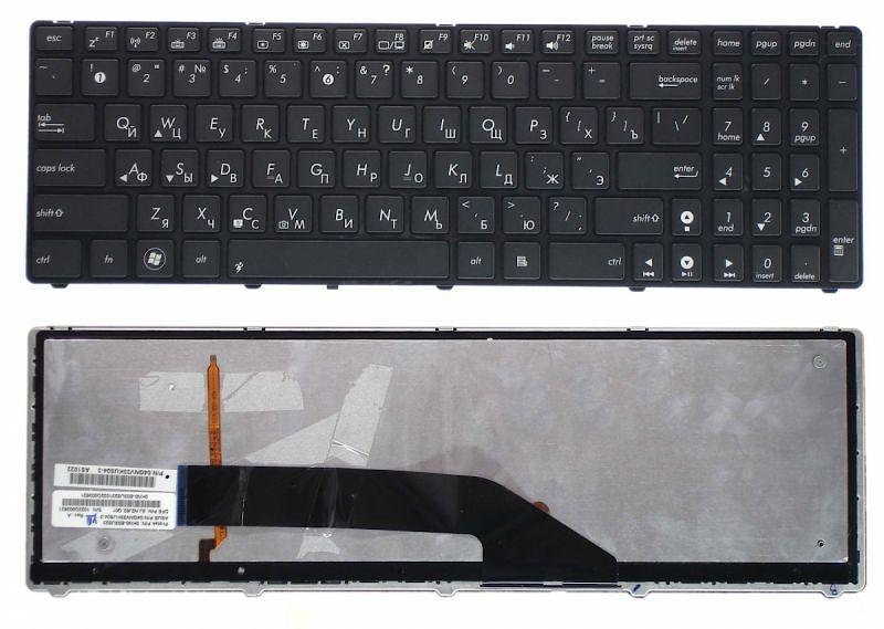 Клавиатура для ноутбука Asus K50, K60, K70 Series. С подсветкой. PN: 04GNV91KRU00-1, 04GNV91KRU00-2, 04GNVK5KRU01-2