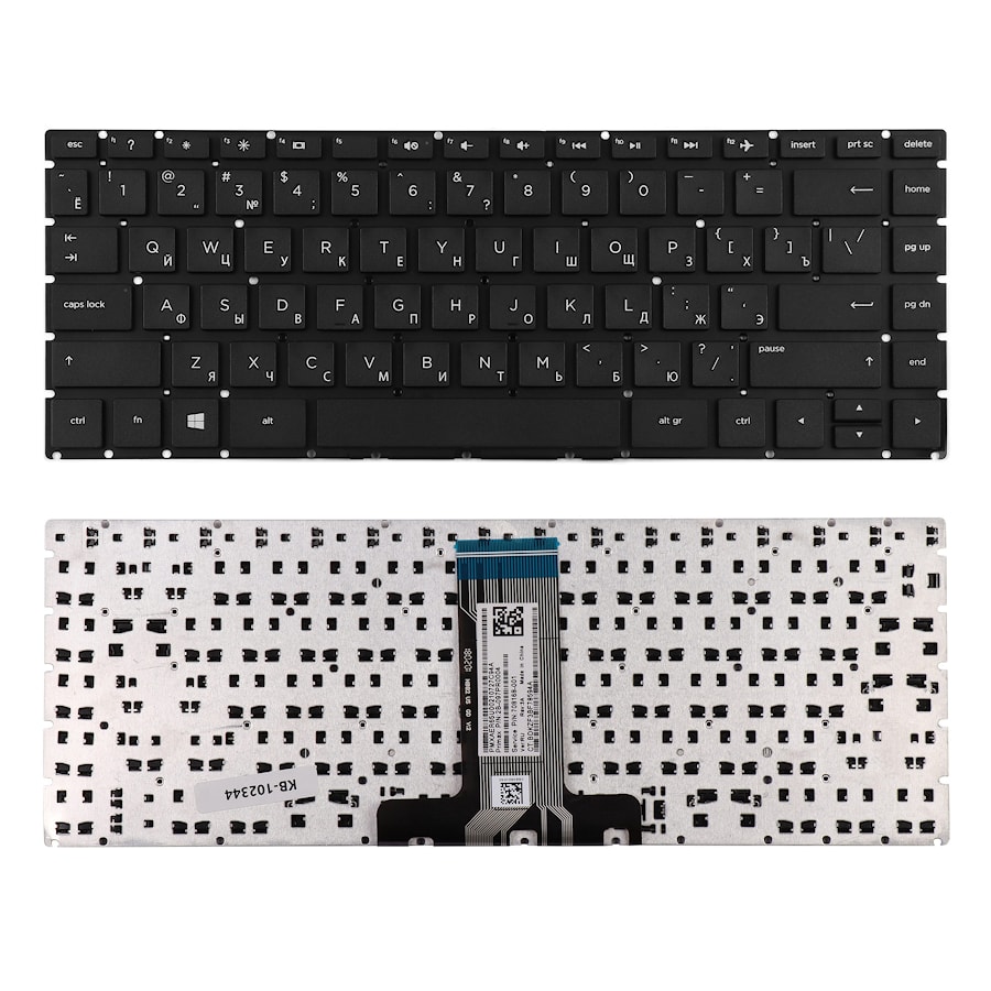 Клавиатура для ноутбука HP 14-BS, 14-BR, 14-BF, 14-BK Series. Черная.