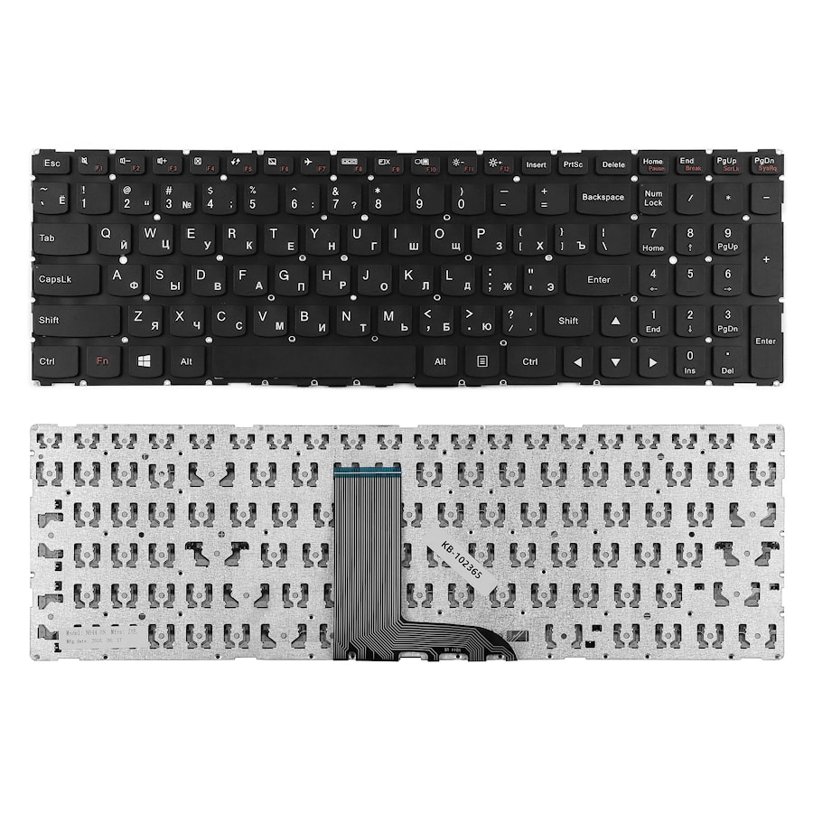 Клавиатура для ноутбука Lenovo Flex 3 1570 Series. PN: V-149420BS1-US, SN20G90930