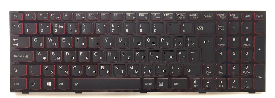 Клавиатура для ноутбука Lenovo IdeaPad Y590 Series. С подсветкой. PN: Y590-RU, HMB3354TLA12, 25205419