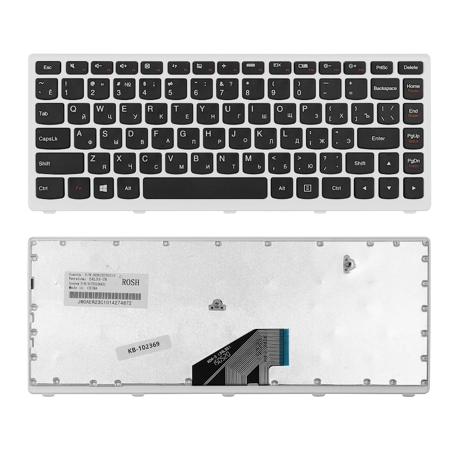 Клавиатура для ноутбука Lenovo ThinkPad U310 Series. PN: 25204960, AELZ7700110, 9Z.N7GSQ.D0R, NSK-BCDSQ