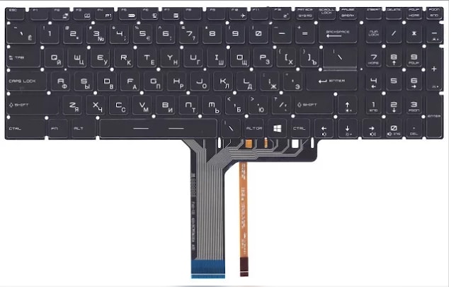 Клавиатура для ноутбука MSI GE62, GE72 Series. PN: V143422GK1, S1N-3ERU2U1-SA0