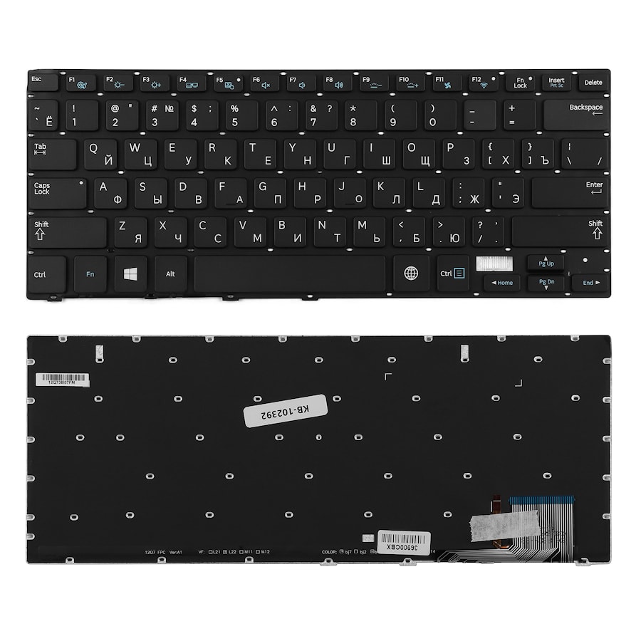 Клавиатура для ноутбука Samsung 730U3E, 740U3E, NP740U3E, NP730U3E Series. PN: BA75-04603C, BA75-04469K