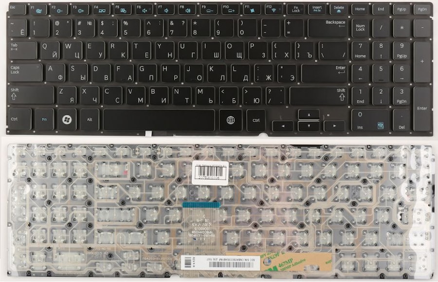 Клавиатура для ноутбука Samsung 700Z5A Series. PN: BA59-03128C, BA59-03128D, BA59-03380C
