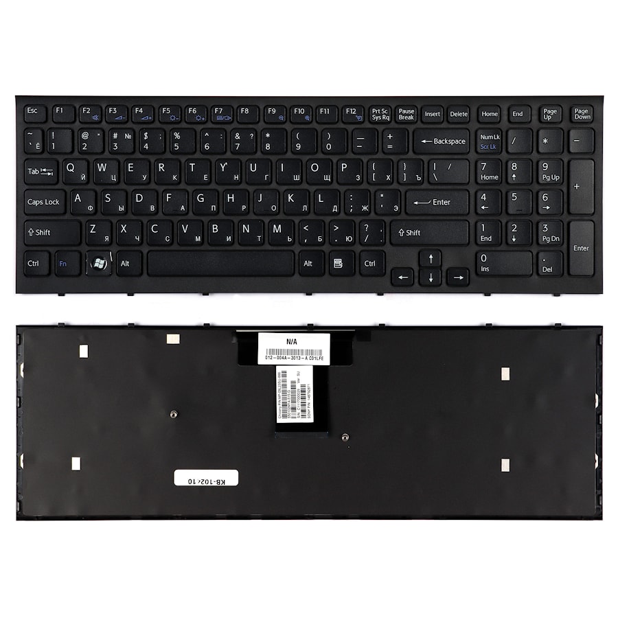 Клавиатура для ноутбука Sony VPC-EB Series. Черная. PN: 148792871, V111678A, 550102M14-203-G