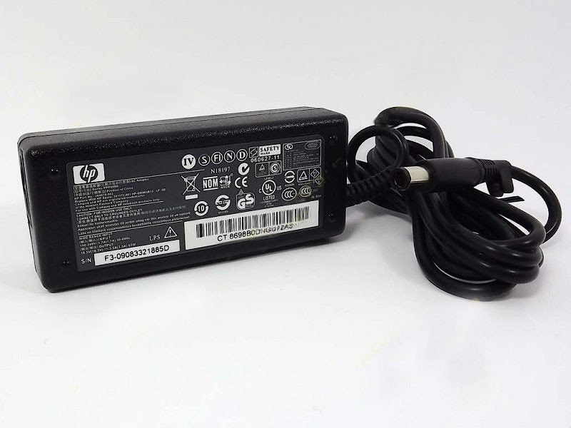 Блок питания (зарядное) HP 18.5V, 3.5A, 7.4x5.0мм с иглой, 65W, без сетевого кабеля, ORG