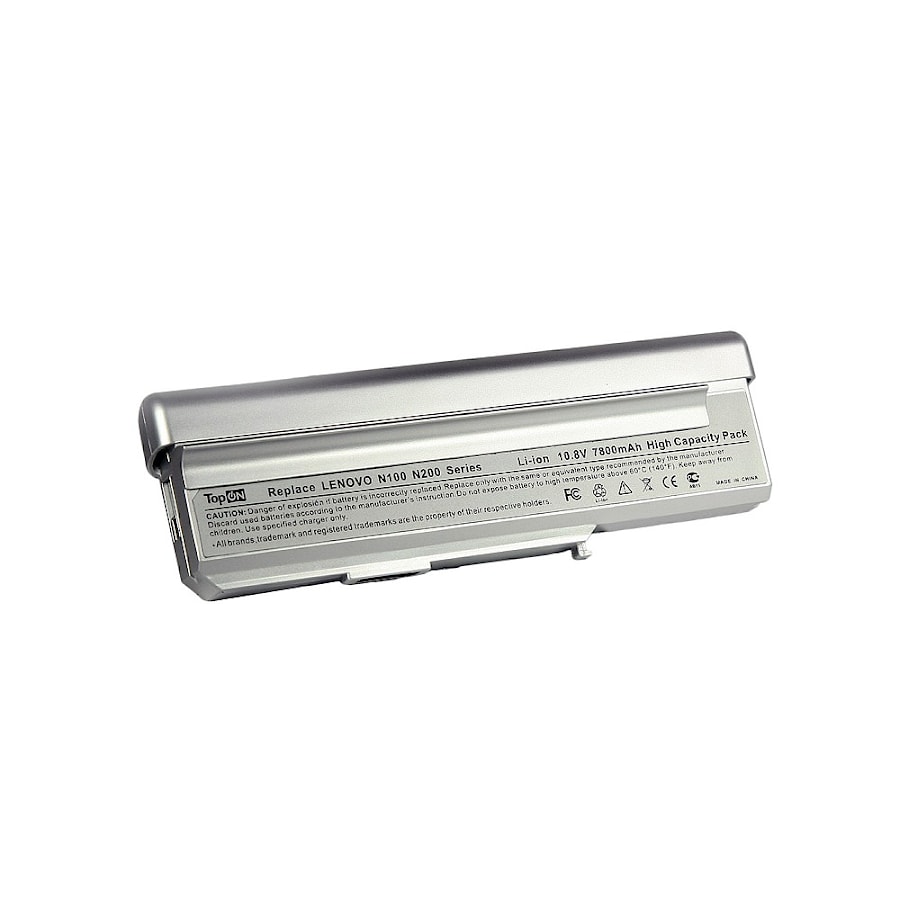 Аккумулятор для ноутбука (батарея) Lenovo 3000 C200, N100, N200 Series. 10.8V 7800mAh 84Wh, усиленный. PN: 40Y8315, 40Y8317. Серебристый.