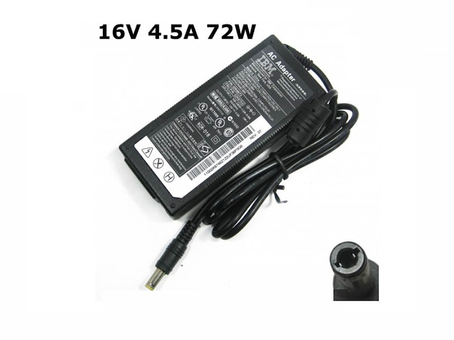 Блок питания (зарядное) IBM 16V, 4.5A, 5.5x2.5, 72W, без сетевого кабеля ORIG