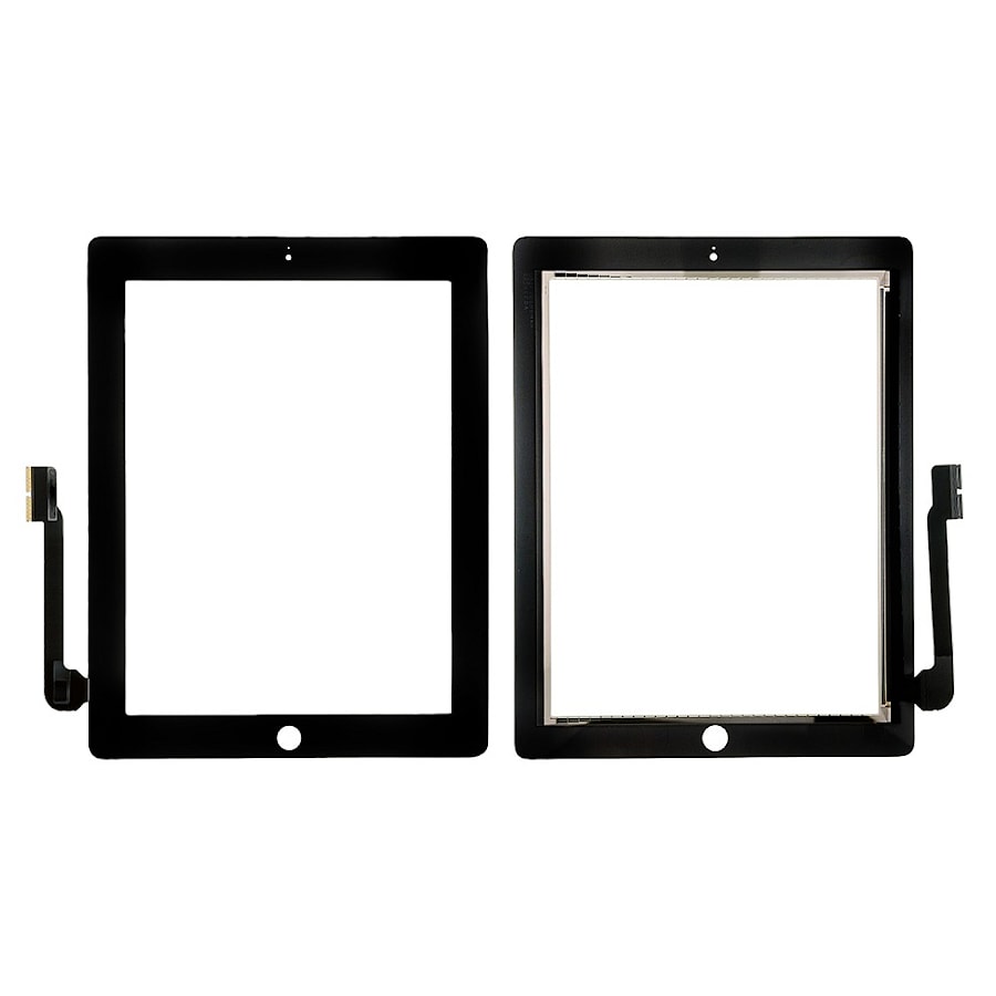 Сенсорное стекло, тачскрин для планшета Apple iPad 3, iPad 4 Retina, 9.7" 2048x1536. Черный.