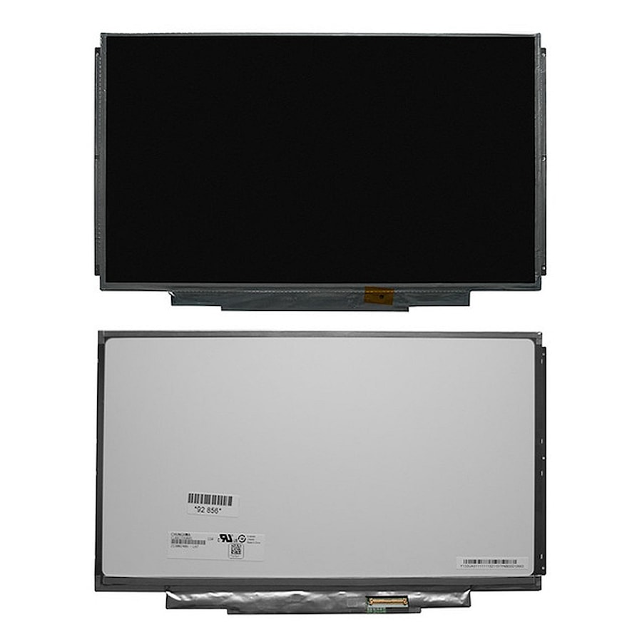 Матрица для ноутбука 13.3" 1600x900 HD+, 40 pin LVDS, Slim, LED, TN, крепления слева/справа (планки), глянцевая. PN: CLAA133UA01.