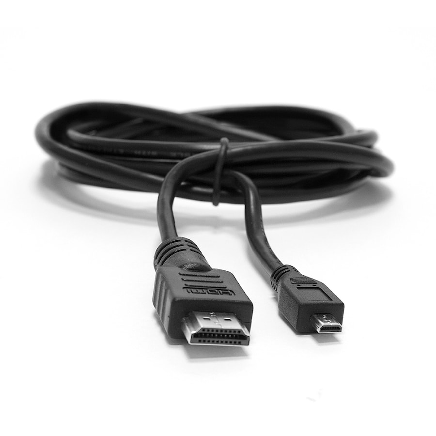Кабель HDMI-micro -&gt; HDMI для передачи цифрового аудио и видео сигнала высокого качества с GoPro Hero 3, 3 Plus, 4 на TV. Длина 1,5 м. Черный.