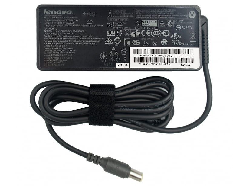 Блок питания (зарядное) Lenovo 20V, 4.5A, 7.9x5.5мм с иглой, 90W, без сетевого кабеля, ORG