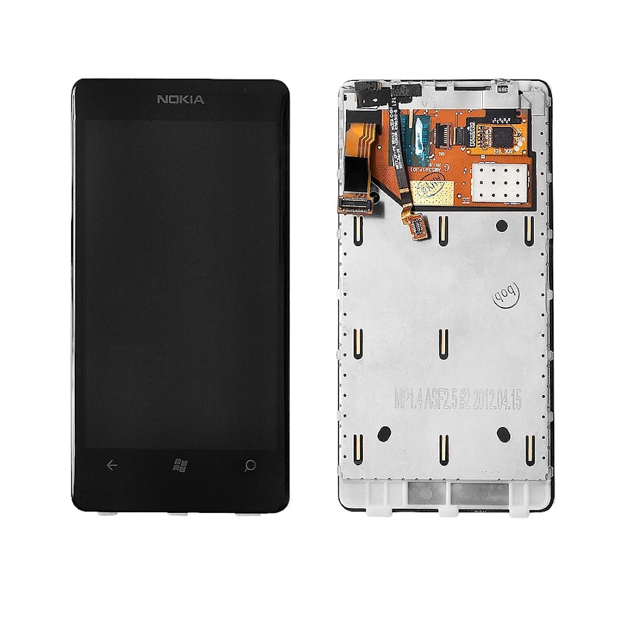 Дисплей, матрица и тачскрин для смартфона Nokia Lumia 800, 3.7" 480x800, A+. Черный.