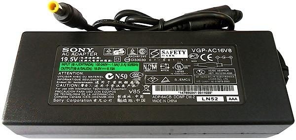 Блок питания (зарядное) Sony 6.5x4.4мм, 120W (19.5V, 6.15A) без сетевого кабеля, ORG