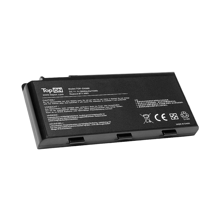 Аккумулятор для ноутбука (батарея) MSI Erazer X6811, GX680, GX780, GT660, GT780 Series. 11.1V 6600mAh 73Wh. PN: MIX780LP, B2923877.