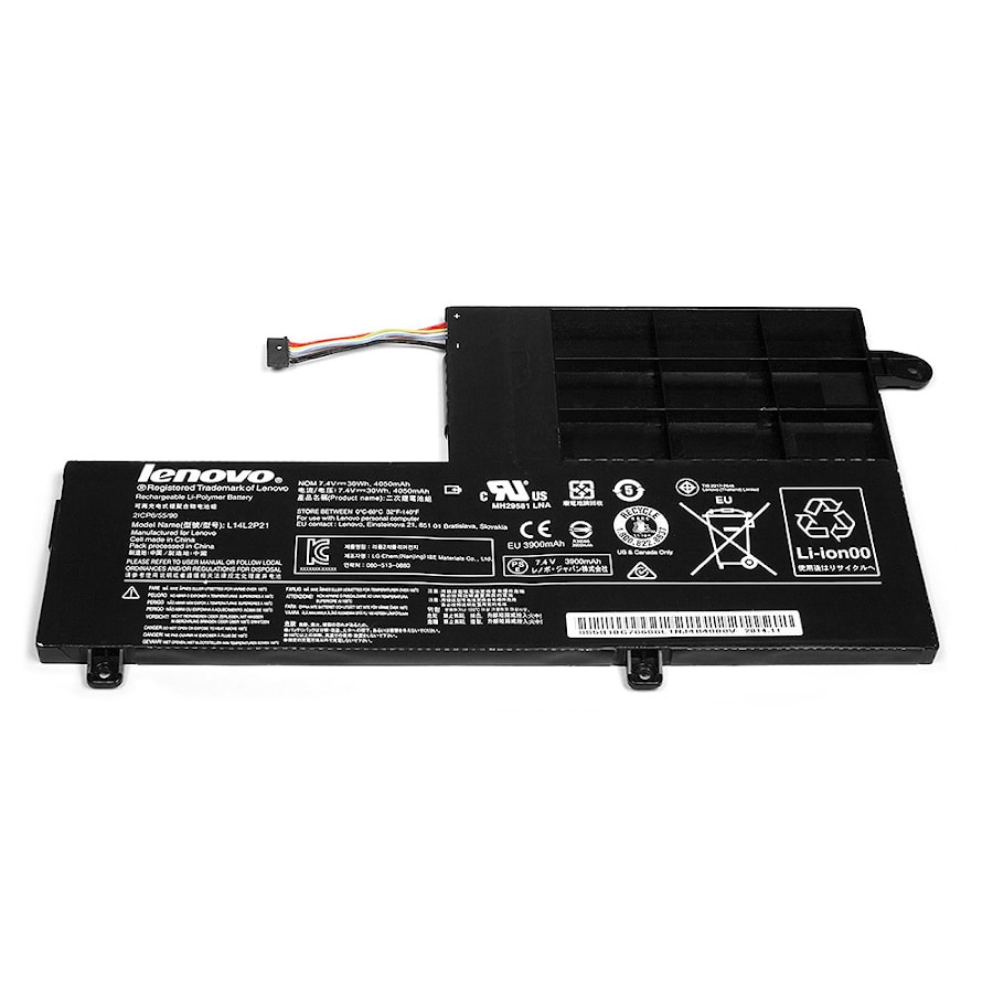 Аккумулятор для ноутбука (батарея) Lenovo Flex 3, Yoga 500 14ISK. 7.4V 4050mAh. PN: L14L3P21, L14M3P21