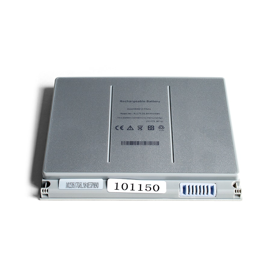 Аккумулятор для ноутбука (батарея) Apple (A1175) MacBook Pro 15" A1226, A1260 Series. 10.8V 5200mAh PN: A1175, MA348 Серебряный