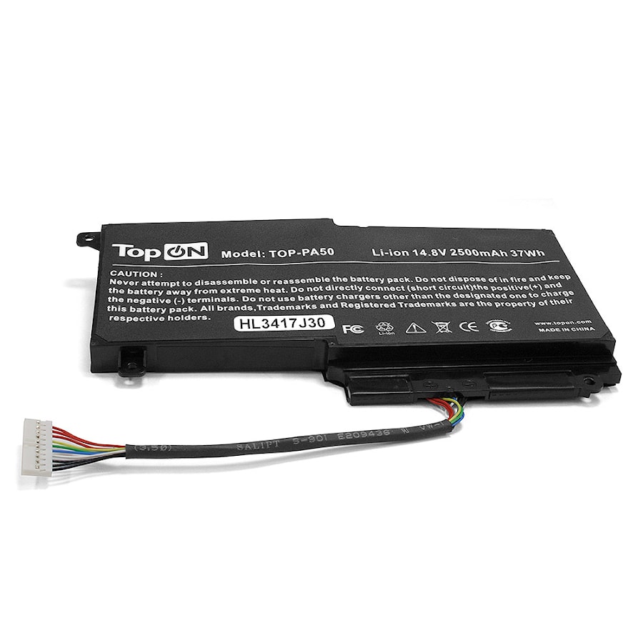 Аккумулятор для ноутбука (батарея) Toshiba Satellite L45, L50, P50, P55, S50 Series. 14.4V 2500mAh 37Wh. PN: CS-TOL550NB, PA5107U-1BRS.