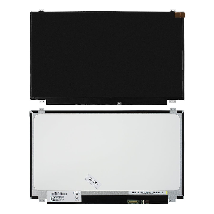 Матрица для ноутбука 15.6" 1920x1080 FHD, 30 pin eDP, Slim, LED, TN, крепления сверху/снизу (уши), матовая. PN: NV156FHM-N42.