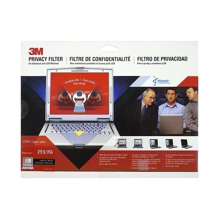 Экран (фильтр) защиты информации для монитора, 8.9" (widescreen), черный, 16:9