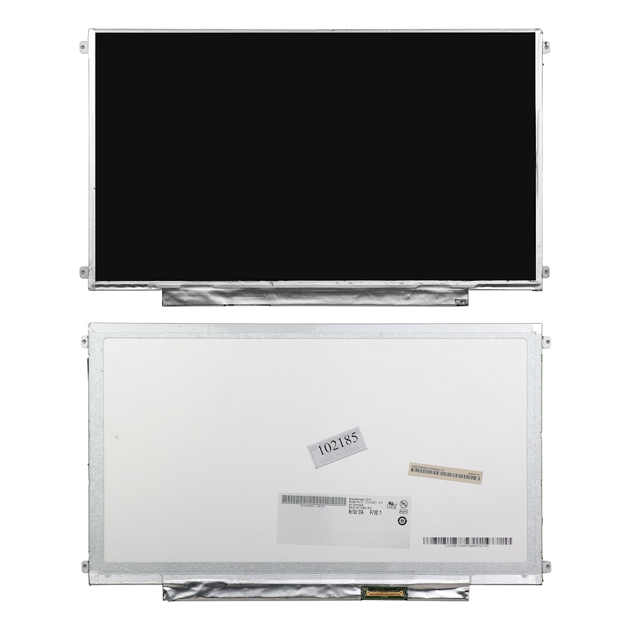 Матрица для ноутбука 13.3" 1366x768 WXGA, 40 pin LVDS, Slim, LED, TN, крепления слева/справа (уши), глянцевая. PN: N133BGE-LB1.