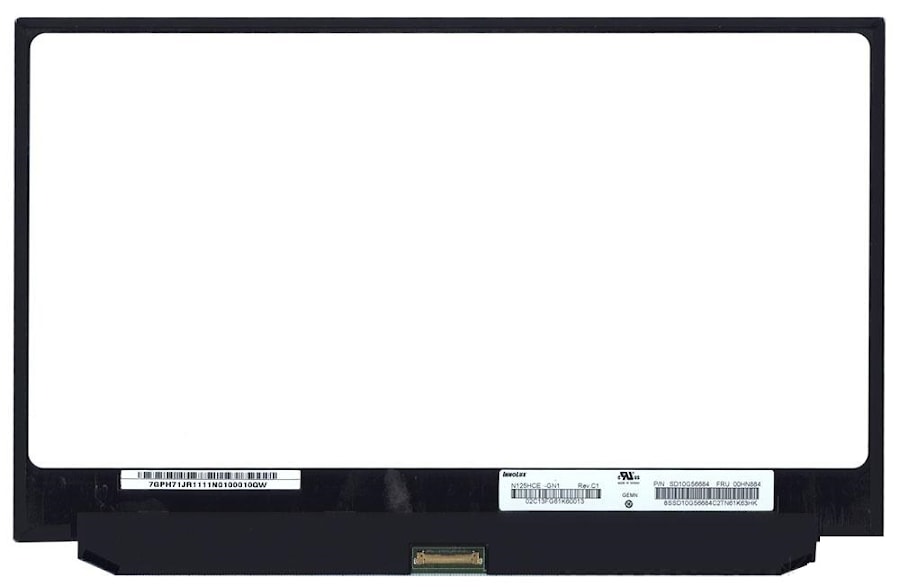 Матрица для ноутбука 12.5", 1920x1080, LED, 30 pins, SLIM, без креплений, Матовая, P/N: N125HCE-GN1, B125HAN02.2, NV125FHM-N83, для Lenovo Yoga 260