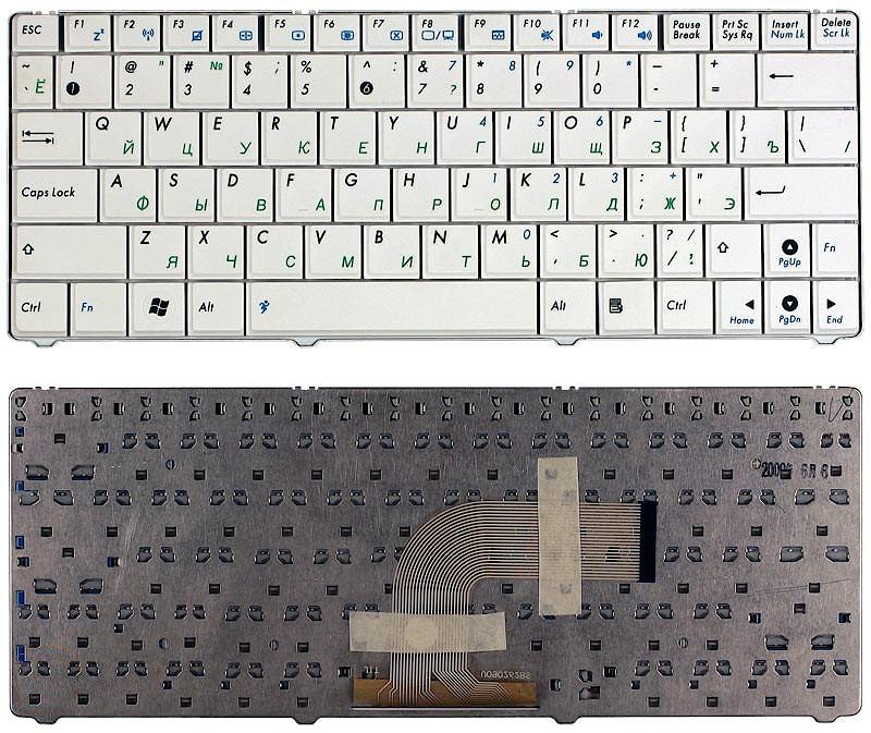 Клавиатура для ноутбука Asus Eee PC 1101, N10 белая KBD-AS-16