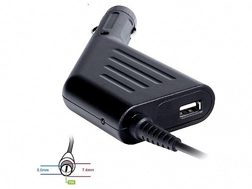 Автомобильная зарядка Dell 19.5V, 4.62A, 7.4x5.0мм с иглой, 90W
