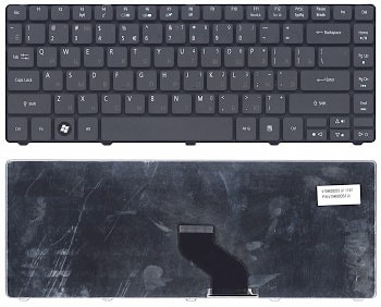 Клавиатура для ноутбука Acer TravelMate 4740, 4741, 4745, 4750, 6495, 8473 черная, потертости на задней поверхности