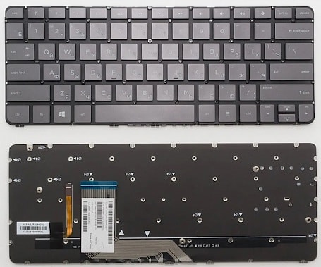 Клавиатура для ноутбука HP Spectre X360 13t-4000, 13-4103dx, 13-4003DX, 13-4005DX, 13-4110DX, 13-4193DX, 13-4195DX, 13-4193NR, с подсветкой
