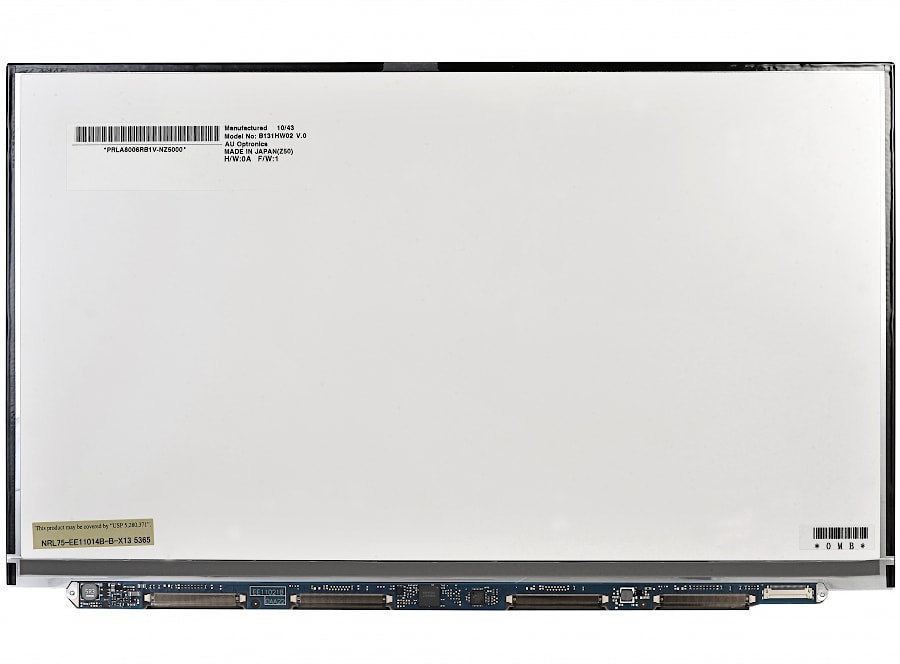 Матрица для ноутбука 13.1", 1920x1080, LED, 30 pins, SLIM, без креплений, Глянцевая, P/N: B131HW02 V.0 для Sony Vaio VPC-Z11