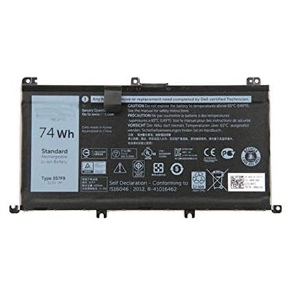 Аккумулятор для Dell Inspiron 15-5577, 15-5576, 15-7559, 15-7566, 15-7567, (357F9), 6330mAh, 74Wh, 11.4V