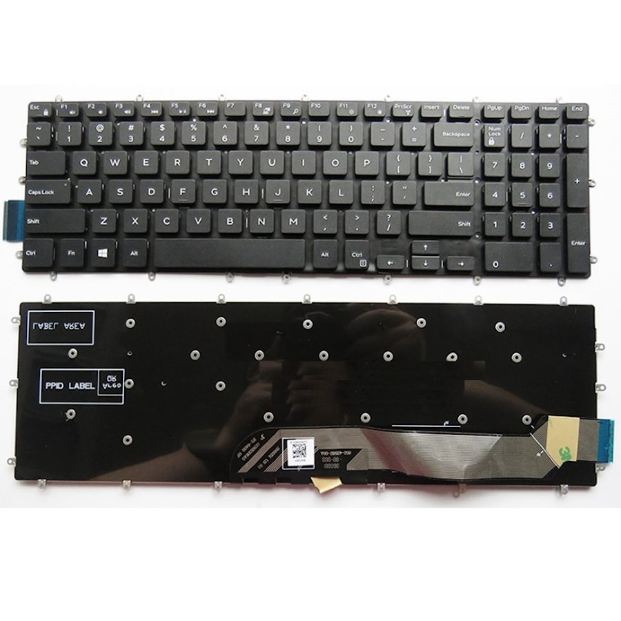 Клавиатура для ноутбука Dell Inspiron 14 Gaming 7566, 7567 черная, с подсветкой
