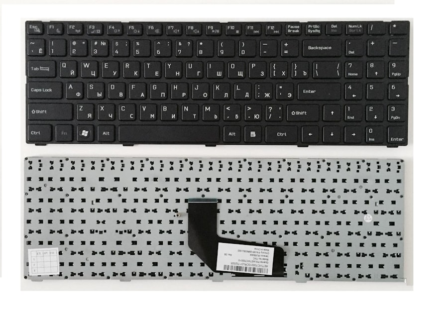Клавиатура для ноутбука DNS K580, K580S, 0155959, 0158645 Quanta TWH K580S черная, с рамкой