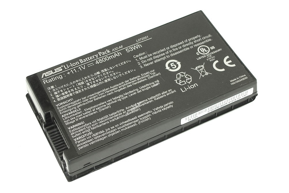 Аккумулятор ноутбука Asus A8, A800, F8, F83, Z99, X61, X80, X81, X85, N80, N81, (A32-A8, A42-A8), 4400mAh, 11.1V  