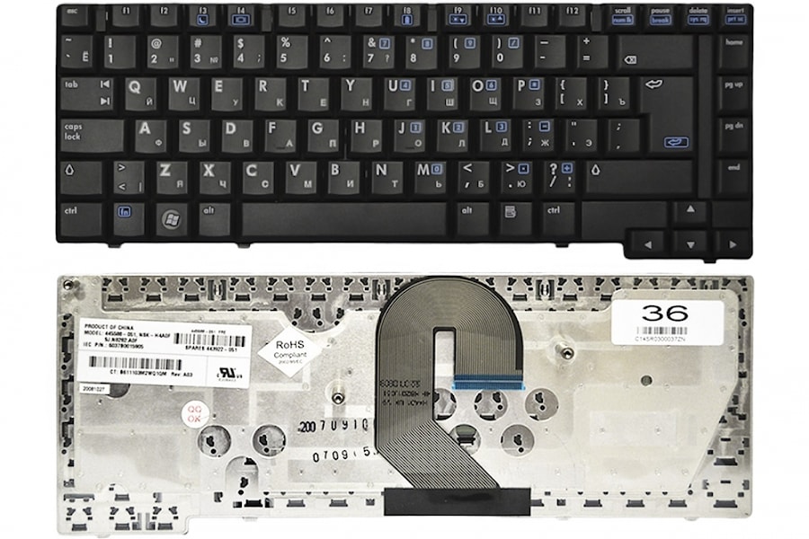 Клавиатура для ноутбука HP Compaq 6510B 6515B 6515 6710 6710B 6710S 6715B 6715S, черная