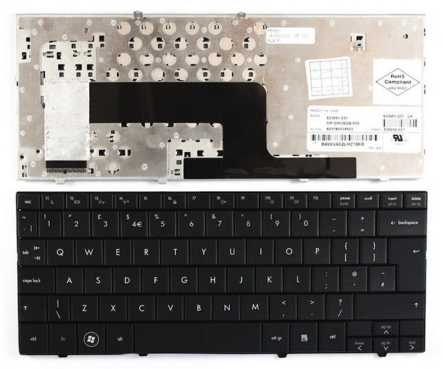 Клавиатура для ноутбука HP Compaq 102, 110c, 110-1000, CQ10-100 черная