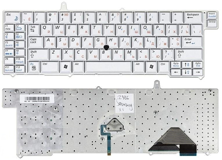 Клавиатура для ноутбука Samsung X1 серебристая