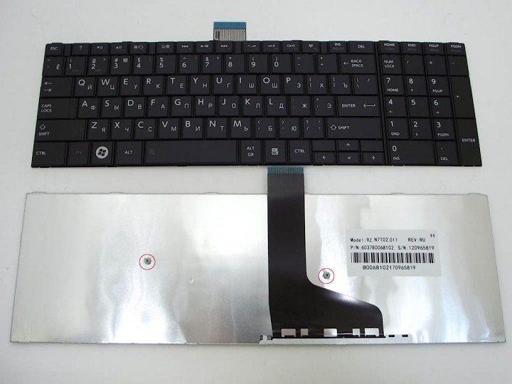 Клавиатура для ноутбука Toshiba Toshiba Satellite C70 C70D C70-A C70D-A C75 C75D черная плоский