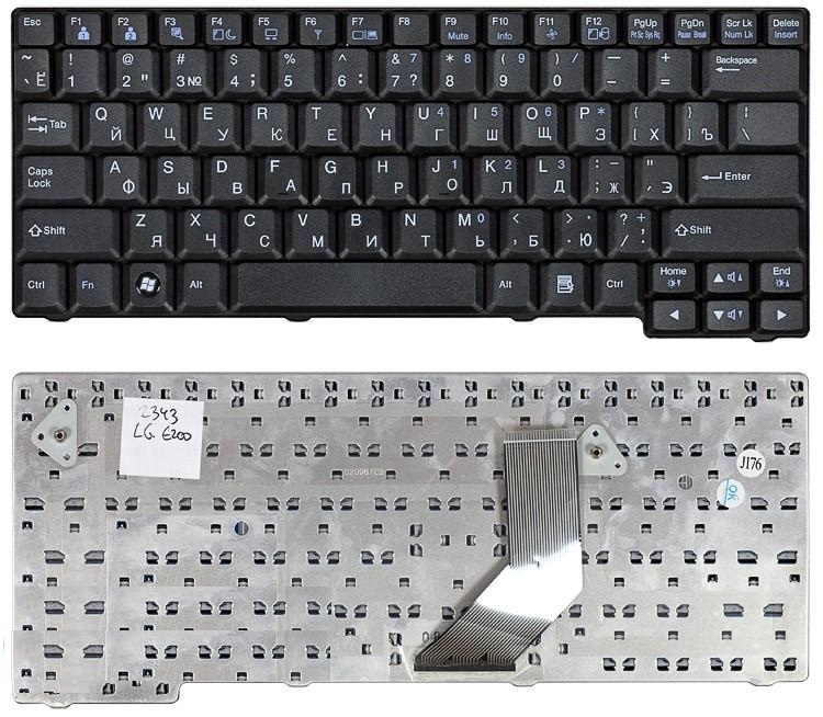 Клавиатура для ноутбука LG E200 E300 Черная  