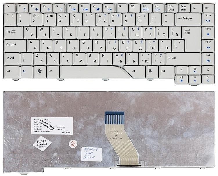 Клавиатура для ноутбука Acer Aspire 4520, 5520, 5930 серая