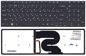 Клавиатура Acer Aspire Ethos 5951, 8951, acer aspire 5951g, 8951g черная, с подсветкой