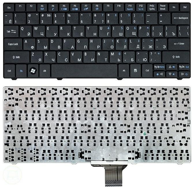 Клавиатура Acer Aspire One 751, 1410, 1810T черная  