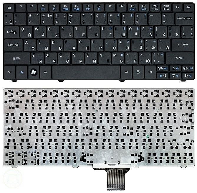 Клавиатура для ноутбука Acer Aspire One 751, 1410, 1810T черная
