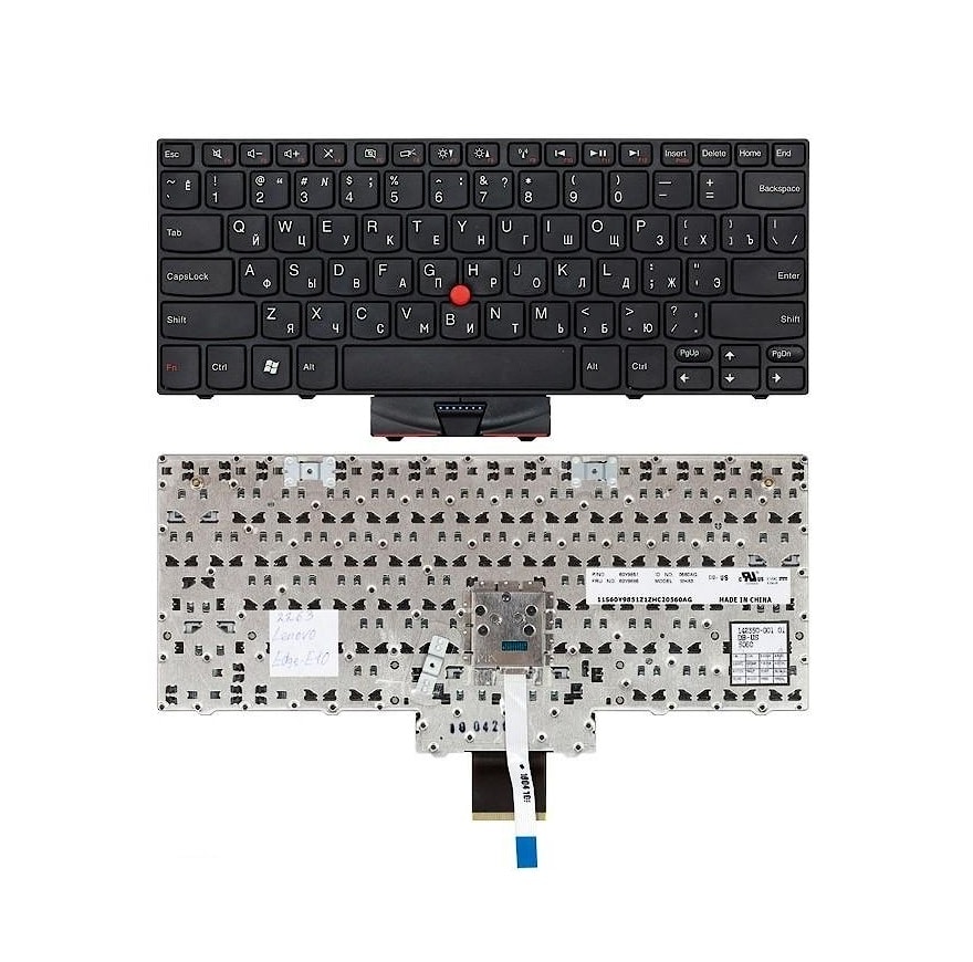 Клавиатура для ноутбука Lenovo ThinkPad Edge E10 X100 X100E X120E черная с указателем KBD-LE-69