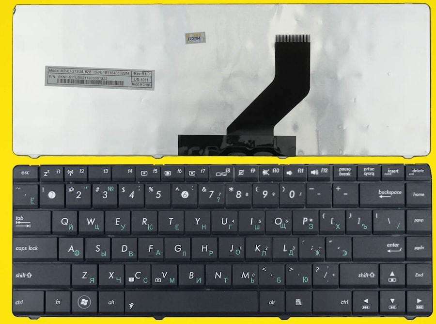 Клавиатура для ноутбука Asus K45, K45D черная