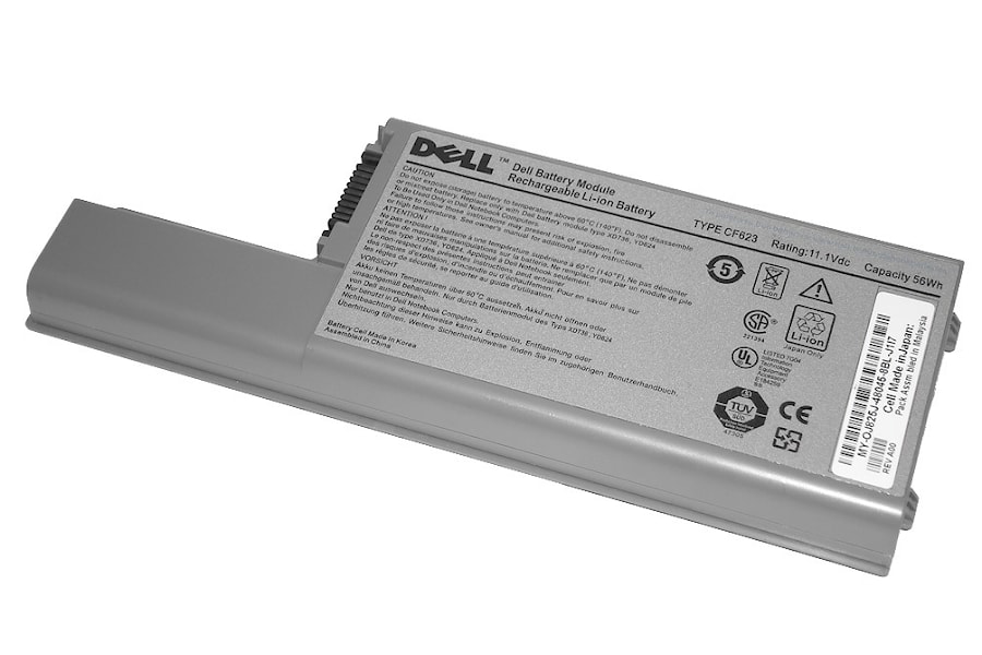 Аккумулятор для Dell Latitude D820, D830, D531, Precision M4300, M65, (451-10308), 58Wh, 5200mAh, 11.1V, OEM